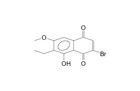 2-bromanyl-7-ethyl-6-methoxy-8-oxidanyl-naphthalene-1,4-dione