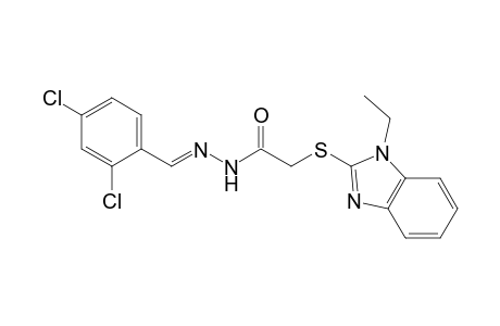 acetic acid, [(1-ethyl-1H-benzimidazol-2-yl)thio]-, 2-[(E)-(2,4-dichlorophenyl)methylidene]hydrazide