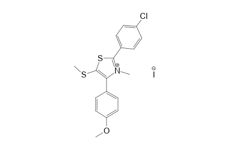 2-(4-CHLOROPHENYL)-3-N-METHYL-4-(METHOXYPHENYL)-1,3-THIAZOLIUM-5-METHYLTHIO-IODIDE