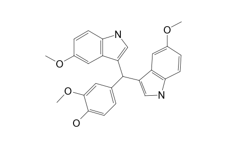 4-[bis(5-methoxy-1H-indol-3-yl)methyl]-2-methoxyphenol