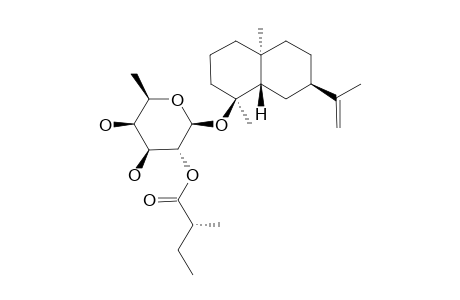 (4S,5S,7R,10S)-EUDESM-11-EN-4-OL-2'-O-[(2S)-METHYLBUTYRYL]-BETA-D-FUCOPYRANOSIDE