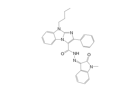 9-butyl-N'-[(3Z)-1-methyl-2-oxo-1,2-dihydro-3H-indol-3-ylidene]-2-phenyl-9H-imidazo[1,2-a]benzimidazole-3-carbohydrazide