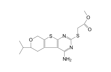 methyl [(4-amino-6-isopropyl-5,8-dihydro-6H-pyrano[4',3':4,5]thieno[2,3-d]pyrimidin-2-yl)sulfanyl]acetate