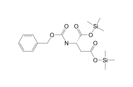 ((Benzyloxy)carbonyl)-L-aspartic acid, 2tms