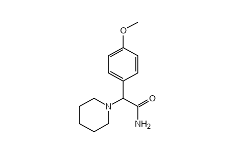 alpha-(p-methoxyphenyl)-1-piperidineacetamide