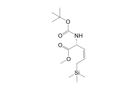 (2R)-2-tert-Butoxycarbonylamino-5-trimethylsilyl-Z-pent-3-enoic acid methyl ester