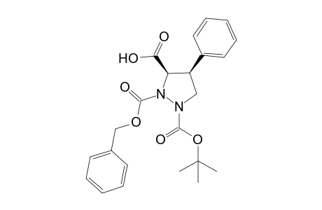 (-)-3-[(3R,4S)-2-Benzyloxycarbonyl-1-(tert-butoxycarbonyl)-4-phenylpyrazolidine]carboxylic acid