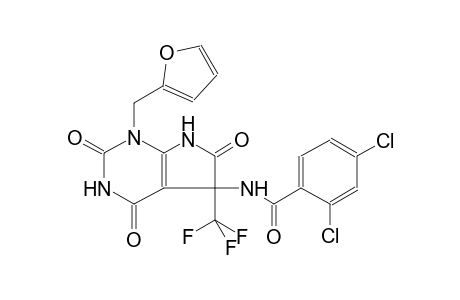 2,4-dichloro-N-[1-(2-furylmethyl)-2,4,6-trioxo-5-(trifluoromethyl)-2,3,4,5,6,7-hexahydro-1H-pyrrolo[2,3-d]pyrimidin-5-yl]benzamide