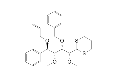 (2R,3S,4R,5R)-5-o-Allyl-3-o-benzyl-2,4-dimethoxy-5-C-phenyl pentanal 1,3-propanedithiol acetal