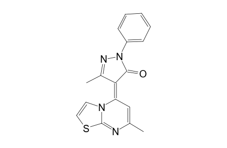 2-Methyl-4-(1-phenyl-3-methyl-5-oxoprazolylidene)thiazolo[2,3-a]pyrimidine