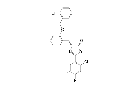 (4Z)-2-(2-chloro-4,5-difluoro-phenyl)-4-[[2-[(2-chlorophenyl)methoxy]phenyl]methylene]oxazol-5-one