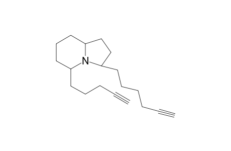 5-(4'-Pentyn-1'-yl)-3-(5""-hexyn-1""-yl)-indolizidine