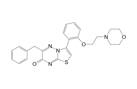 6-Benzyl-3-(2-(2-morpholinoethoxy)phenyl)-7H-thiazolo[3,2-b][1,2,4]triazin-7-one