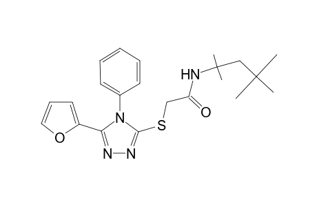 acetamide, 2-[[5-(2-furanyl)-4-phenyl-4H-1,2,4-triazol-3-yl]thio]-N-(1,1,3,3-tetramethylbutyl)-