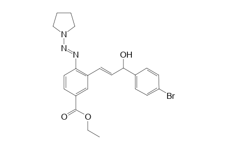 Ethyl-3-((E)-3-(4-bromophenyl)-3-hydroxyprop-1-enyl)-4-((E)-pyrrolidin-1-yldiazenyl)benzoate