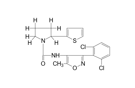 N-[3-(2,6-dichlorophenyl)-5-methyl-4-isoxazolyl]-2-(2-thienyl)-1-pyrrolidinecarboxamide