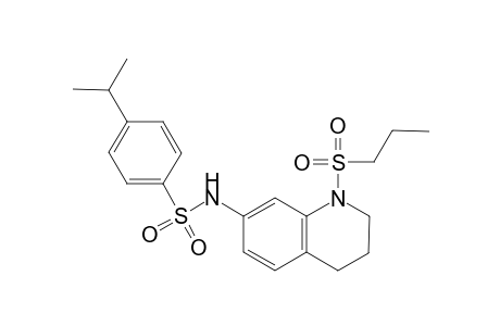 4-Isopropyl-N-(1-(propylsulfonyl)-1,2,3,4-tetrahydroquinolin-7-yl)benzenesulfonamide