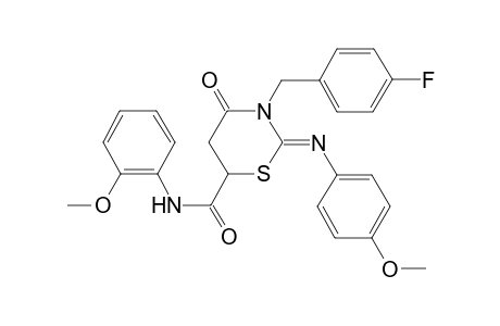 2H-1,3-thiazine-6-carboxamide, 3-[(4-fluorophenyl)methyl]tetrahydro-N-(2-methoxyphenyl)-2-[(4-methoxyphenyl)imino]-4-oxo-, (2Z)-