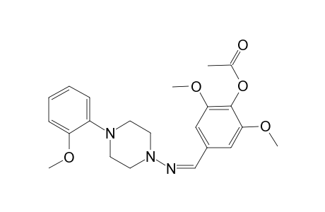 phenol, 2,6-dimethoxy-4-[(Z)-[[4-(2-methoxyphenyl)-1-piperazinyl]imino]methyl]-, acetate (ester)