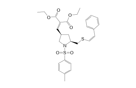 (Z)-(2S,4R)-4-[2,2-BIS-(ETHOXYCARBONYL)-ETHENYL]-1-(4-METHYLPHENYLSULFONYL)-2-[(Z)-2-PHENYL-1-ETHENYLSULFANYLMETHYL]-PYRROLIDINE;MINOR-ISOMER