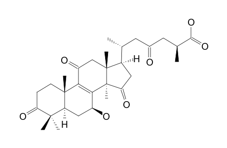 GANOSPORERIC-ACID-C;7-BETA-HYDROXY-3,11,15,23-TETRAOXO-5-ALPHA-LANOSTA-8-EN-26-OIC-ACID