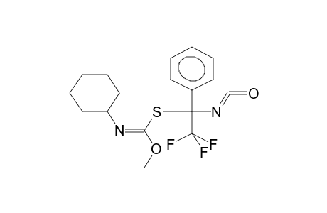 ALPHA-TRIFLUOROMETHYL-ALPHA-(N-CYCLOHEXYLMETHOXYIMINOCARBONYLTHIO)BENZYLISOCYANATE