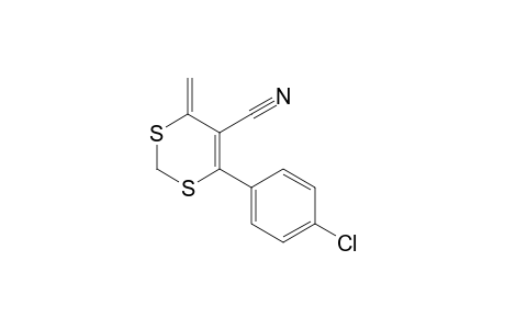 6-(4-CHLOROPHENYL)-5-CYANO-4-METHYLIDENE-1,3-DITHIACYCLOHEXENE
