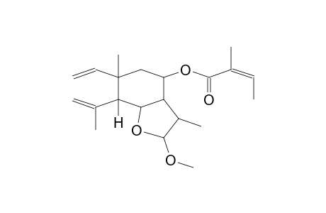 2-BUTENOIC ACID, 2-METHYL-6-ETHENYLOCTAHYDRO-2-METHOXY-3,6-DIMETHYL-7-(1-METHYLETHENYL)-4-BENZOFURANYL ESTER