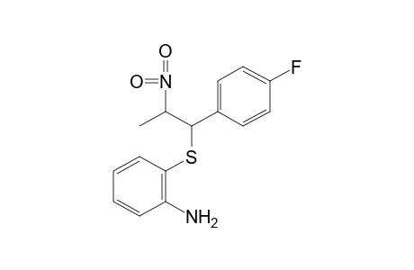 o-{[p-FLUORO-alpha-(1-NITROETHYL)BENZYL]THIO}ANILINE