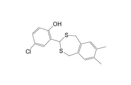 4-Chloro-2-(7,8-dimethyl-1,5-dihydro-2,4-benzodithiepin-3-yl)phenol