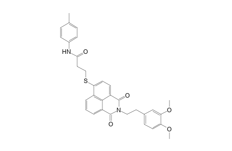 3-{[2,3-Dihydro-2-(3,4-dimethoxypehenethyl)-1,3-dioxo-1H-benz[de]isoquinolin-6-yl]thio}-p-propionotoluidide