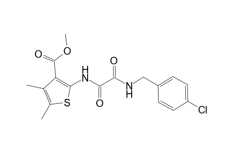 3-Thiophenecarboxylic acid, 2-[[2-[[(4-chlorophenyl)methyl]amino]-1,2-dioxoethyl]amino]-4,5-dimethyl-, methyl ester