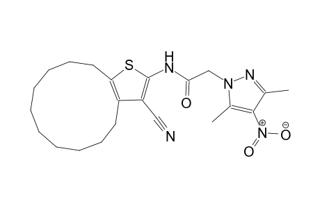 N-(3-cyano-4,5,6,7,8,9,10,11,12,13-decahydrocyclododeca[b]thien-2-yl)-2-(3,5-dimethyl-4-nitro-1H-pyrazol-1-yl)acetamide