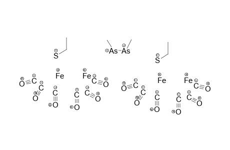 Tetrairon(I) methyl(methylarsanidyl)arsanide diethanethiolate dodecacarbonyl