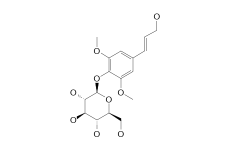 SYRINGIN;1-HYDROXY-3-(3,5-DIMETHOXY-4-O-BETA-D-GLUCOPYRANOSYLPHENYL)-2-PROPENE