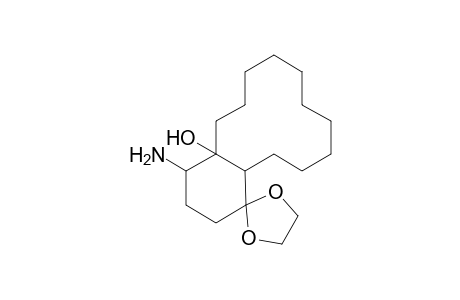 4'-amino-4'a-spiro[1,3-dioxolane-2,1'-2,3,4,5,6,7,8,9,10,11,12,13,14,14a-tetradecahydrobenzo[12]annulene]ol