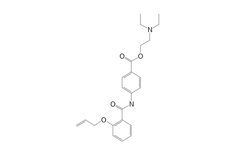 p-[o-(allyloxy)benzamido]benzoic acid, 2-(diethylamino)ethyl ester