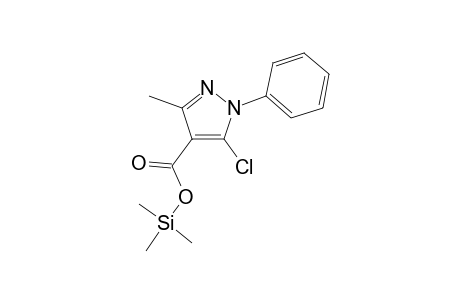 5-Chloro-3-methyl-1-phenyl-1H-pyrazole-4-carboxylic acid, tms derivative