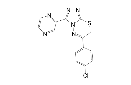 6-(4-chlorophenyl)-3-(2-pyrazinyl)-7H-[1,2,4]triazolo[3,4-b][1,3,4]thiadiazine