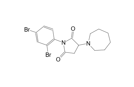 2,5-pyrrolidinedione, 1-(2,4-dibromophenyl)-3-(hexahydro-1H-azepin-1-yl)-