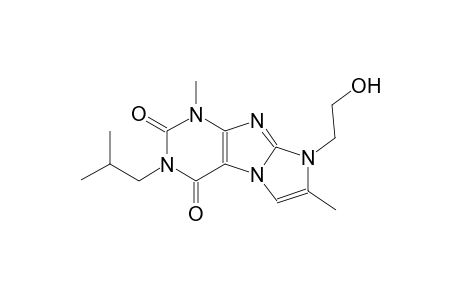 1H-imidazo[2,1-f]purine-2,4(3H,8H)-dione, 8-(2-hydroxyethyl)-1,7-dimethyl-3-(2-methylpropyl)-