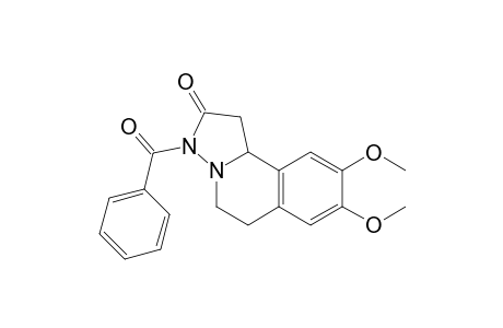 3-Benzoyl-8,9-dimethoxy-1,2,3,5,6,10b-hexahydro-pyrazolo(3.2-A)isoquinolin-2-one