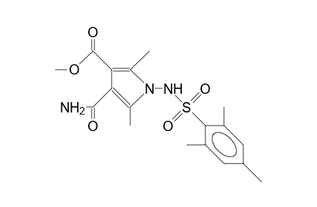 4-Carbamoyl-3-methoxycarbonyl-2,5-dimethyl-1-(2,4,6-trimethyl-phenyl)sulfonylamino-pyrrole