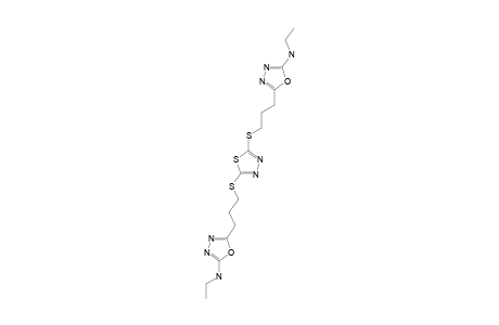 2,5-BIS-[(2-ETHYLAMINO-1,3,4-OXADIAZOL-5-YL)-PROPYLTHIO]-1,3,4-THIADIAZOLE