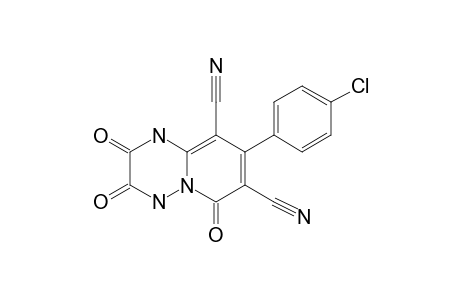 8-(4-CHLOROPHENYL)-2,3,6-TRIOXO-1,2,3,4,5,6-HEXAHYDROPYRIDO-[1,2-B]-[1,2,4]-TRIAZINE-7,9-DICARBONITRILE