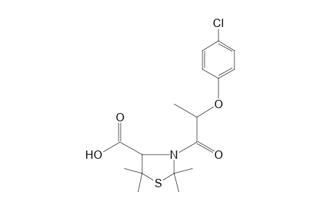 3-[2-(p-chlorophenoxy)propionyl]-2,2,5,5-tetramethyl-4-thiazolidine carboxylic acid