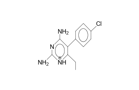 2,4-Diamino-5-(4-chloro-phenyl)-6-ethyl-pyrimidinium cation