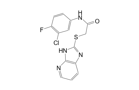 N-(3-chloro-4-fluorophenyl)-2-(3H-imidazo[4,5-b]pyridin-2-ylsulfanyl)acetamide