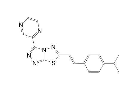 [1,2,4]triazolo[3,4-b][1,3,4]thiadiazole, 6-[(E)-2-[4-(1-methylethyl)phenyl]ethenyl]-3-pyrazinyl-