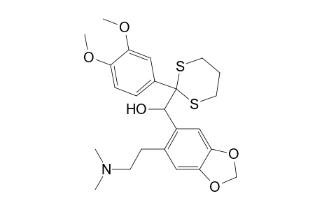 1,3-Benzodioxole-5-methanol, .alpha.-[2-(3,4-dimethoxyphenyl)-1,3-dithian-2-yl]-6-[2-(dimethylamin o)ethyl]-